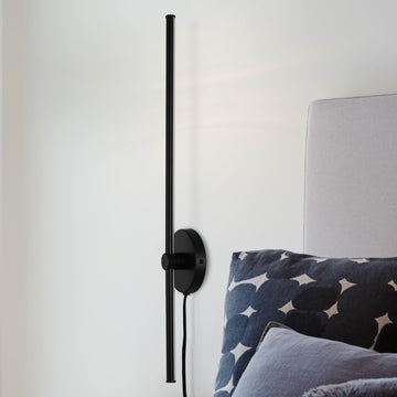 Anton 27.25" Modern Minimalist Iron Adjustable Bar Integrated LED Plug-In Sconce - JONATHAN Y